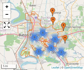 Area schools map